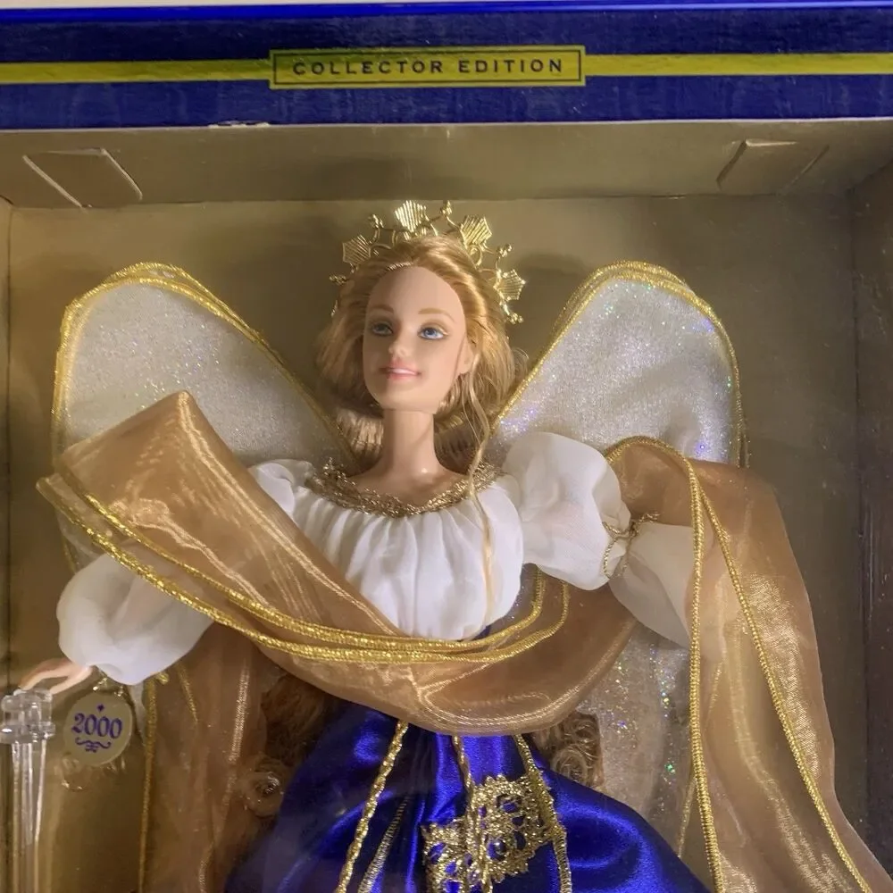 VTG Barbie Lot 2 2000 2001 HOLIDAY ANGEL COLLECTOR EDITION SET COLLECTION